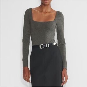 NWT Aritzia Original Contour Squareneck Bodysuit Size Small